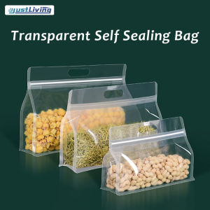 JustLiving 10Pcs Reusable Leakproof Food Storage Bags for Nut/ Grain/ Vegetable/ Fruit/ Snack Kitchen Organizer Anti-odor Leak Proof Freezer Bag Storage Containers for Travel