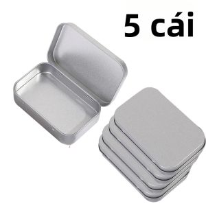 Hộp Đựng Đồ Bằng Kim Loại Mini Hình Chữ Nhật Mạ Thiếc Đa Chức Năng Đựng Mỹ Phẩm Trang Sức Kẹo Thuốc Tổ Chức Bộ 1-10PC