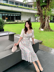 GLEC | French Retro Butterfly Print High-end Fashion Dress