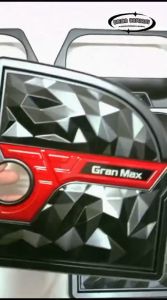 Paket Grandmax Outer Cover Handle Pegangan Pintu Tank Cover Grand Max Hitam List Merah