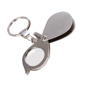 【New Arrival】 Lightweight 15X Folding Handheld Magnifier with Key Chain Clip for Jewelry Coins and Miniatures Inspection