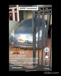 Cover SARUNG Mobil Transparan TOYOTA Agya 1.2L G CVT Stylix With GR 2025 Plastik Tebal 80 micron Waterproof Outdoor Indoor Part Mobil Aksesoris Exterior Selimut Penutup Cover Mobil