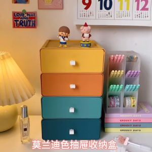 กล่องเก็บของตั้งโต๊ะ กล่องเก็บของบนโต๊ะทำงาน กล่องลิ้นชัก กล่องเก็บของหลายชั้น สามารถวางซ้อนกันได้ กล่องเก็บของ ราคาต่อ1