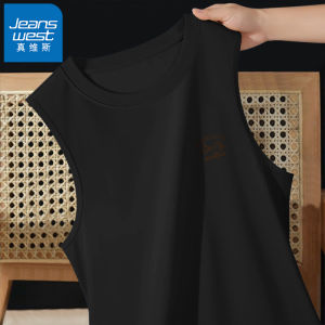 True Weave Sleeveless Mens T-Shirt 2025 Summer New Pure Cotton Male Training Running Fitness Pure Cotton Vest Q Loose Fit round Neck Sweat Absorbent Breathable