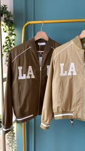 B3859 LA UC Fonts Bomber Jacket