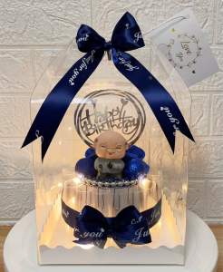 ขนาด 15-16 ใบ ของขวัญ เค้กเงิน เค้กใส่เงินสดเอง เป็นของขวัญในโอกาสต่างๆ