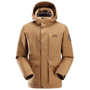 จี๊ป | แจ็คเก็ตขนเป็ดกันหนาวสำหรับผู้ชาย เสื้อผ้ากันหนาวกันลม กันน้ำ ระบายอากาศได้ดี สำหรับเล่นกีฬากลางแจ้ง เสื้อผ้าใส่ทำงาน