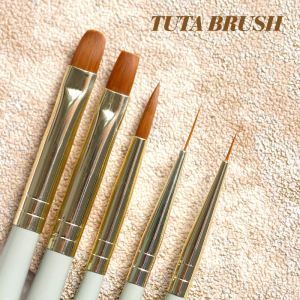 Manicure Implement Brush Set Line Drawing Pen Fluoresent Marker round Head Pen Flat Head Pen Japanese Style UV Pen Set