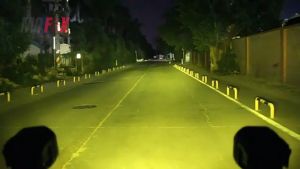 Motorcycle Laser Gun Work Light 3 Inch 60W 4Led Yellow Universal Driving Fog Lights Spotlight