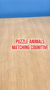 Hntob Wooden Puzzle Animals Matching Cognitive Blocks Puzzle Wood Box Educational Toy