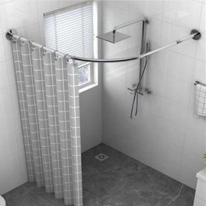 Arc Drill-Free Shower Curtain Set