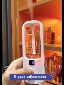 Automatic Essential Oil Diffuser - Wall Mounted Rechargeable Machine with LED Digital Display & Aroma Sprayer for Rooms Toilet/Living Room/Rental Room Car automatic aromatherapy diffuser air humidifier160ml aromatherapy essential oil#XXJ#XXJ02