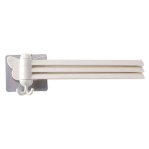 No Trace Stickers Rotary Towel Rod Kitchen Rag Rack Bathroom Punch-Free Towel Rod Towel Rod Storage Rack