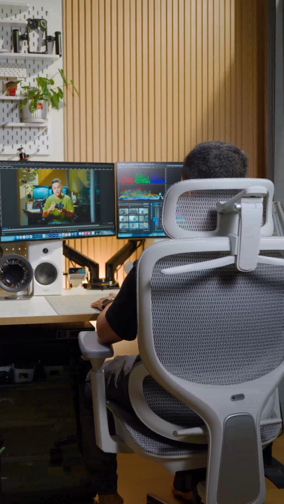 Ghế công thái học Govi Maris Đệm đỡ lưng 3 nấc, khung lưng nâng hạ, tựa ...