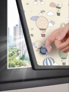 Qianbaihui | Sun Blocking Heat Insulating Shade Curtains for Bedrooms Balconies Sunrooms with Hole-free Installation