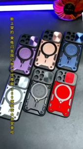 Case Robot Premium iPhone 13 Pro Max & 14 Pro Max Shockproof Heavy Armor Hard Phone Case Dengan Magnet