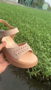 Giày Sandal Đế Xuồng Nữ anh duy Quai Ngang Mềm Êm 6cm