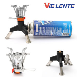 Bếp Cắm Trại Di Động Nhẹ Nhỏ Gọn Tất Cả Trong Một Có Bộ Chuyển Đổi Hợp Kim Nhôm Dụng Cụ Nấu Ăn Ngoài Trời Để Đi Bộ Đường Dài Và Mang Trang Bị Sau Lưng