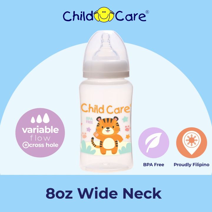 Child Care 8oz Baby Bottle Set (Anti Colic Feeding bottle) (Wide Neck Child Care 8oz Baby Bottle Set (Anti Colic Feeding bottle) (Wide Neck