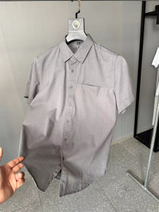 100% Cotton Mens Summer Comfortable Skin-friendly Casual Short Sleeve Shirt Breathable Lightweight Standard Fit Daily Wear