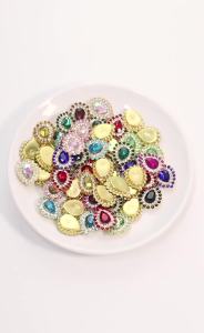 10 Pcs Sunflower Sewing Claw Rhinestones Crystals Glass Beads Buttons Stones Sew On Rhinestone for Clothes Sewing Accessories