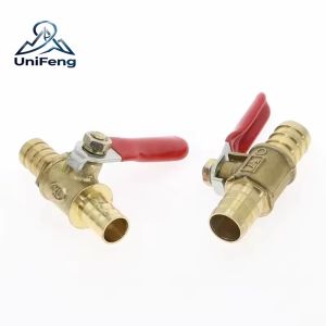 1/4 6mm 8mm 10mm12mm Ball Faucet Shutoff Ball Valve Hose Barb Inline Water Oil Air Gas Fuel Line Small Brass Ball Valve