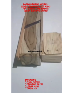 Alat Pengiris + Pisau Cadangan Full Kayu / Pemotong / Perajang / Parutan / Pasah / Pencacah Kayu B