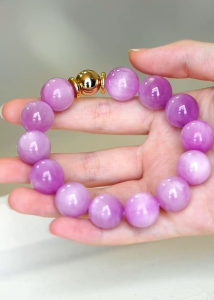 Montagne Jewelry Natural 15mm Kunzite Bracelet 925 Silver Fine Jewellery