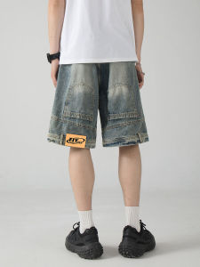 Quần Short Denim Nam Dáng Rộng Cổ Điển Quần Jeans Thường Ngày Quần Năm Điểm Quần Áo Công Sở Mùa Hè Quần Jeans Nam