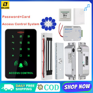 Boland 1000 Users Access Control Keypad RFID 125Khz EM Card Gate Lock Card Reader Smart Door Access Controller System Magnetic Lock Doorbell Kits