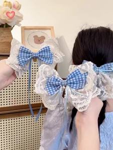 ENEN | Large Bow and Lace Non-Slip Hair Clips