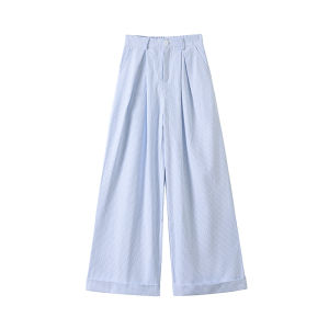 Neck-hanging Vest White Cover-up Striped Palazzo Pants Set