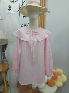 ชุดเดรชคอบัวแขนยาวเชือกผูกโบว์ สาวอวบสาวอ้วนสามรถใส่ได้สบายน่ารักมินิมอลมินนิใจเลยจ้าสาวๆ