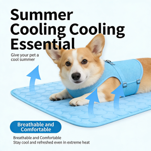 Summer Ice Silk Pet Cooling Mat Waterproof Dog Cat Sleeping Pad Anti Slip Washable Sofa Cushion Self Cooling Pet Bed Accessories