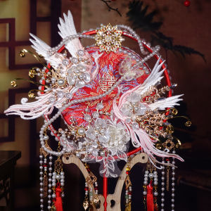 New Chinese Style DIY Material Kit for Brides Wedding Double-sided Handmade Fan Marriage Celebration Decorations Home Accessories