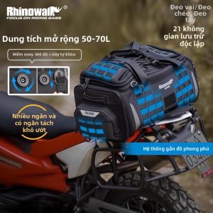 Rhinowalk | Túi Đựng Hậu Mô Tô Chống Thấm Nước Có Khóa Nhanh 70L