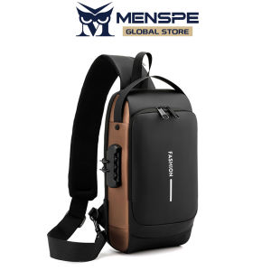 MENSPE Multi-Functional Chest Bag Crossbody Bag Smooth Zipper Bag Sports Bag Waterproof Anti-Thief Code Lock Casual Bag Street Shoulder Bag Messenger Bag Versatile Fashion Chest Bag Travel Bag Business Bag