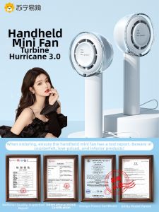 Portable Handheld Mini Fan Leafless USB Rechargeable Small Personal Fan Macaron Color Desktop Neck Hanging Fan for Home Use