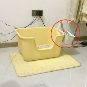 Small Cat Litter Bucket Pet Shovel Storage Basket Wall Hanging Design Modern Simple Style Plastic Material Economic Type