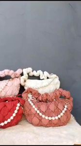 BJ61634 - WHITE/RED/PURPLE/PINK/DARKPINK/BLUE/BLACK TAS PUFFY BUBBLE BAHU HANDBAG SHOULDERBAG TAS WANITA FASHION IMPORT MODIS ELEGAN TERMURAH TERLARIS TERBARU BAGSTORE JAKARTA TAS BATAM ZCJ1634