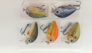 ชุดเหยื่อตกปลา เหยื่อปลอม สมจริงมาก ขนาดเล็ก 2.7 ซม 1.5 กรัม 1 กล่อง 5 ตัว เหยื่อตกปลา