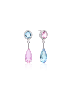 S925 Sterling Silver Teardrop Cubic Zirconia Drop Earrings | Light Luxury | Daily Party Gift Box