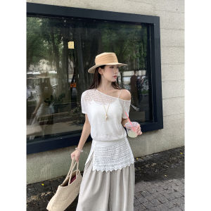 Sunproof Blouse Off-shoulder Short Sleeve T-shirt