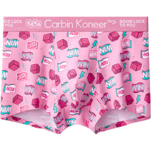 CarbinKoneer | CarbinKoneer Pure Cotton Boxer Shorts For Men Pink Angle Cut Underwear Gift Box Youth Antibacterial Anti-odor Comfortable Fit