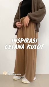 THREECOOL Celana Kulot Crinkle Airflow Terbaru 2024 Kekinian