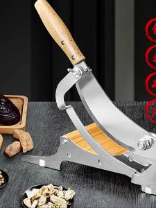 การอัพเกรดเครื่องหั่นเนื้อสัตว์ด้วยตัวเองสแตนเลสม้วนเครื่องสไลด์เนื้อโค้งและเนื้อแกะเครื่องตัดยาโสมยาอาหารจีนสามารถปรับความหนาของการตัดได้สำหรับห้องครัว