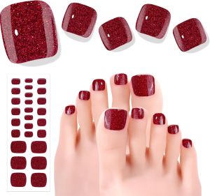 Toenail UV Semi Cured Wraps Fashion Color Long Lasting Full Cover Nail Gel Sticker Manicure Nail Sticker Press On Nail