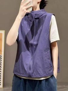 Hooded Vest for Women Summer Fashionable and Stylish UV Protection