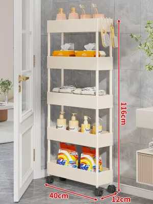 evesigar | Kệ để đồ siêu mỏng phòng tắm nhiều tầng có bánh xe