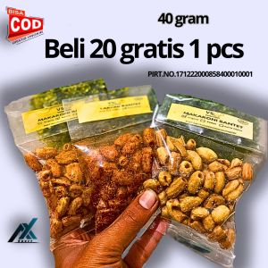 MAKARONI MAKRONI BANTET BANTAT PEDAS EXTRA PEDAS ASIN KHAS TASIKMALAYA KEMASAN  40  GRAM